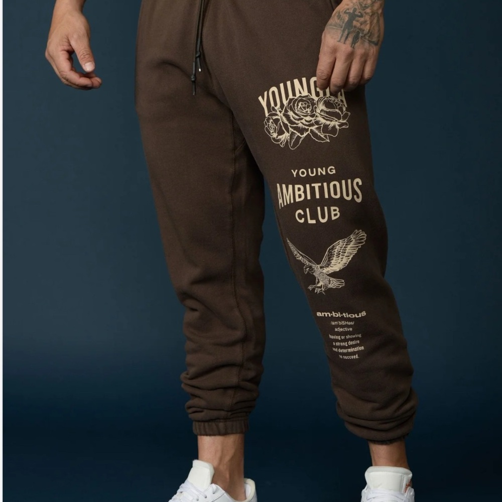 YoungLA Dark Brown Men's Joggers